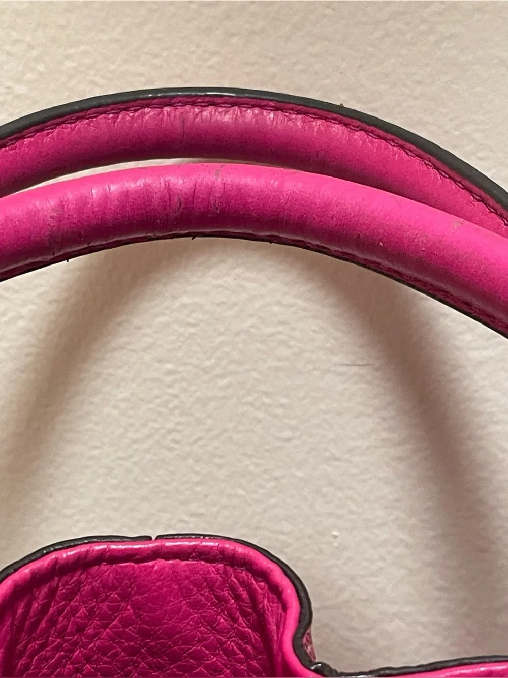 Michael Kors Brookville Large hot Pink Pebbled Leather Satchel convertible Bag